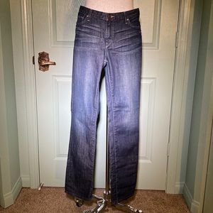 RARE LEVI’S BLACK LABEL metallic tab & micro patch platinum stitch dark jean